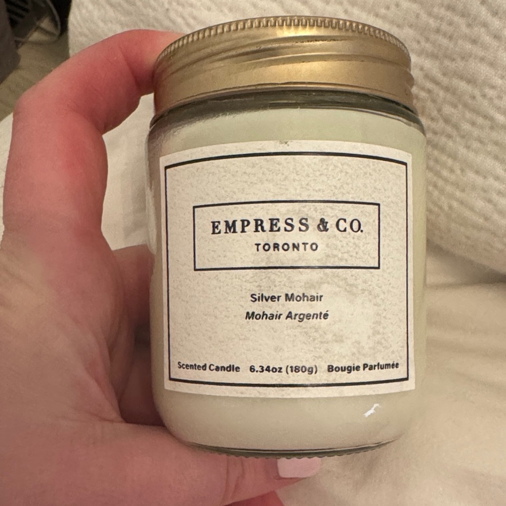 Empress & Co - Silver Mohair Scented Candle - White